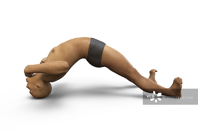 破伤风男子角弓反张症状图示图片素材