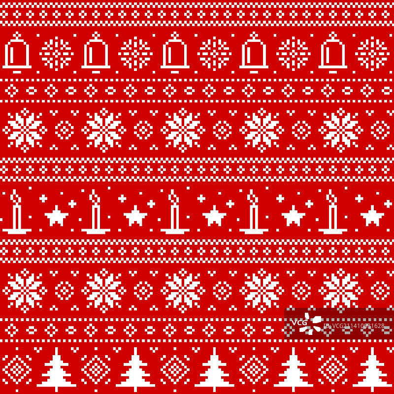圣诞毛衣无缝图案圣诞饰品图片素材