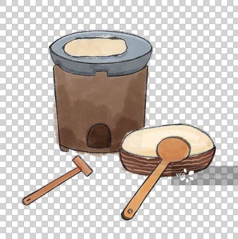 摊煎饼古风水墨插画图片素材