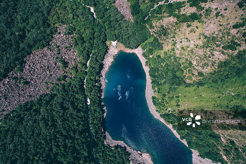 航拍川西松坪沟图片素材