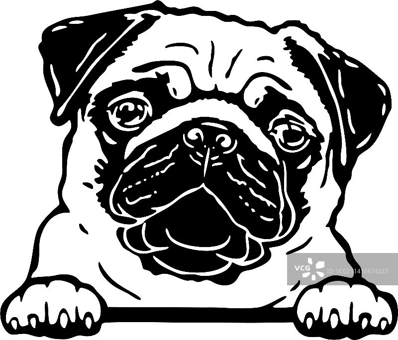 哈巴狗 - 有趣的狗文件切割模具图片素材