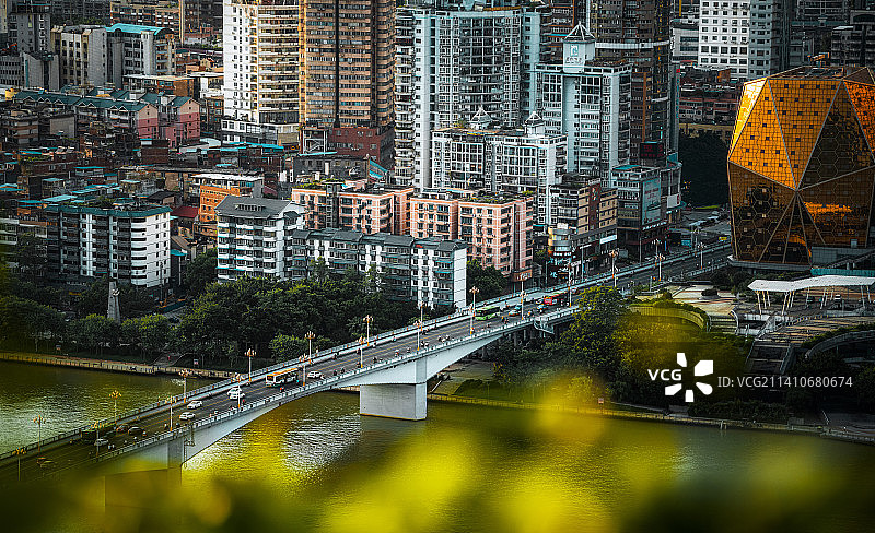 广西柳州城市风光 风情港CBD 市中心图片素材