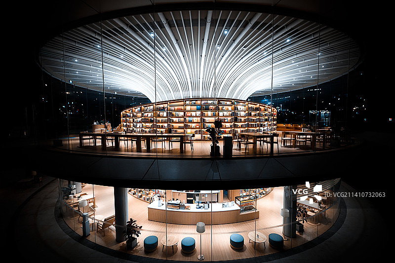 成都知也图书馆图片素材