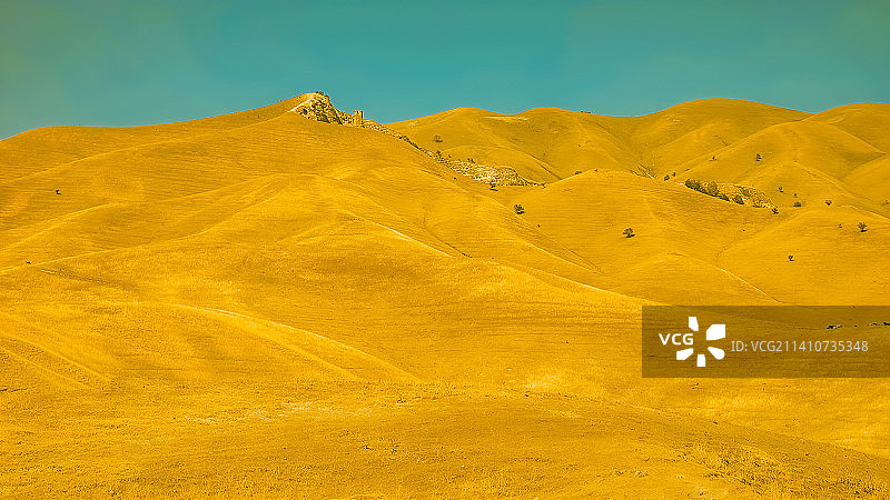 金色山峦 新疆伊犁果子沟图片素材