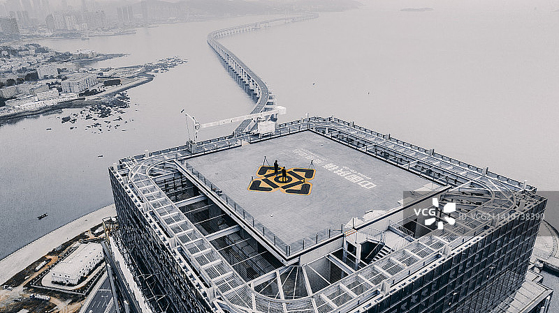 大连南海中心停机坪图片素材