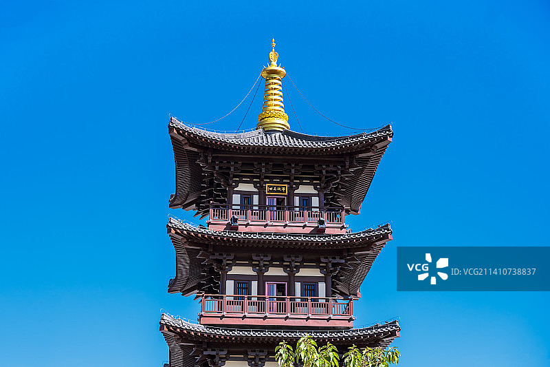 亚洲中国河南省南阳市西峡县仲景养生小镇经方塔局部图片素材