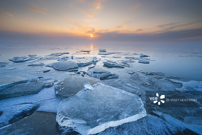 兴凯湖蓝冰2017.11.23图片素材