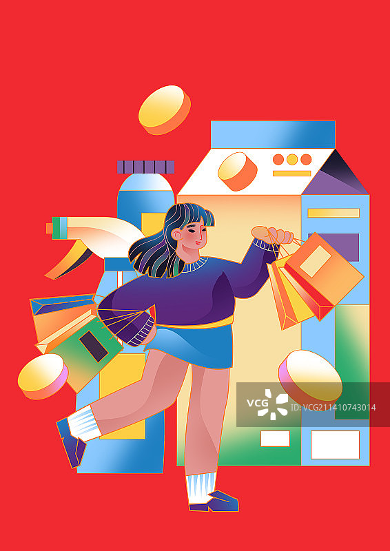 快乐购物消费节日庆祝的喜悦图片素材