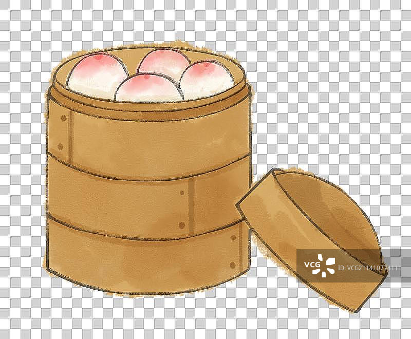 中式点心古风水墨插画图片素材