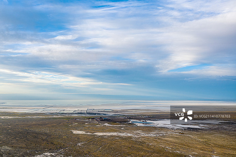 博州精河艾比湖盐碱地图片素材