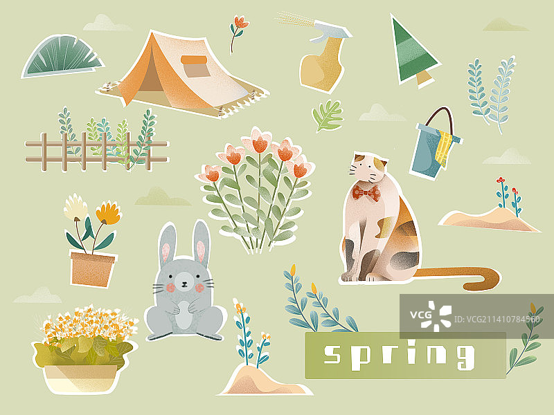 春天的元素图片素材