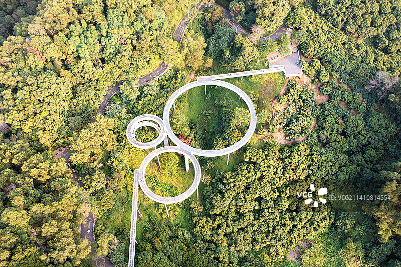 深圳光明大顶岭公园玻璃桥图片素材