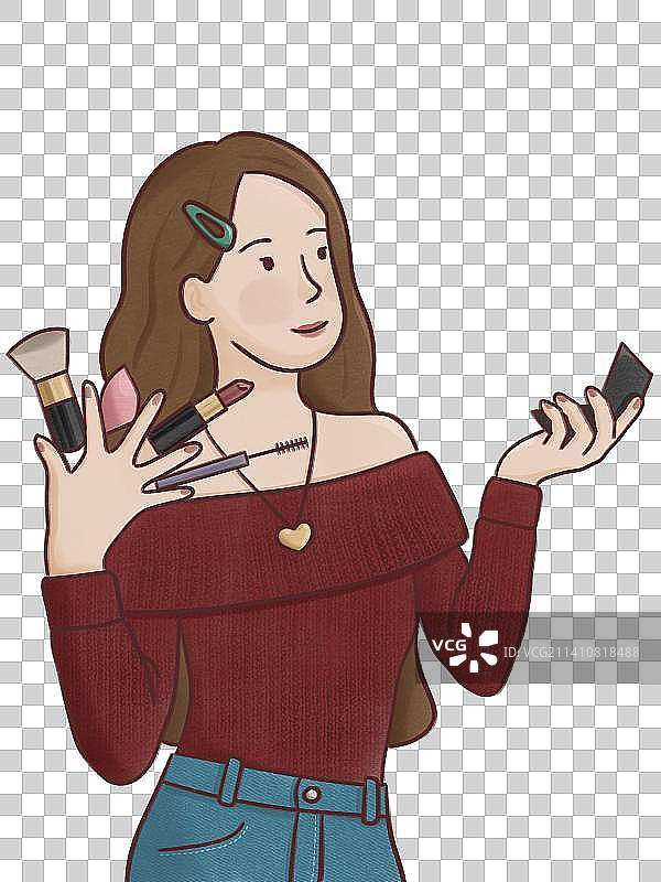 化妆女图片素材