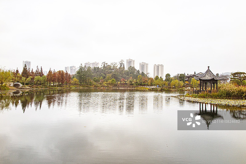 中国贵州贵阳市修文县中国阳明文化园l龙岗书院图片素材