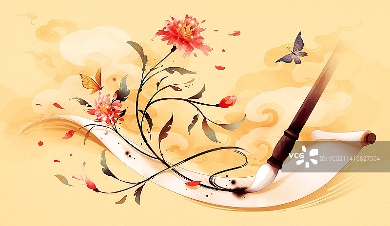 水墨，国风，插画图片素材