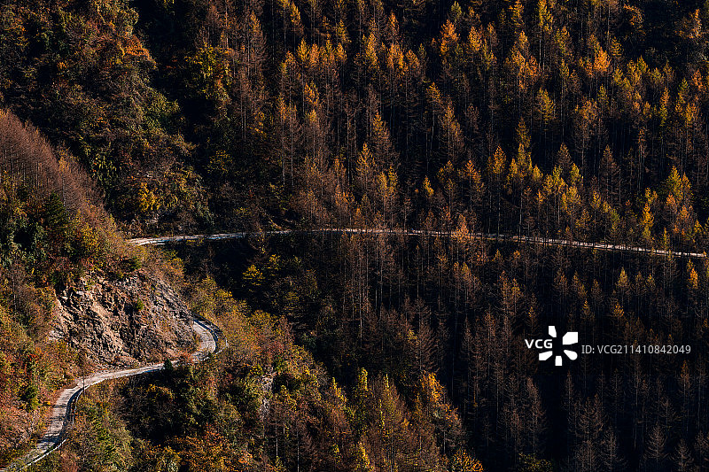 开州雪宝山深秋图片素材