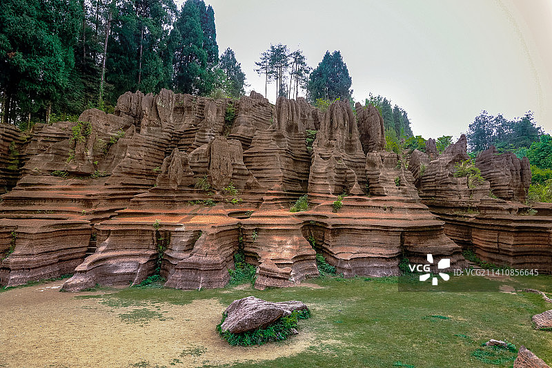 湖南古丈县世界自然遗产红石林图片素材