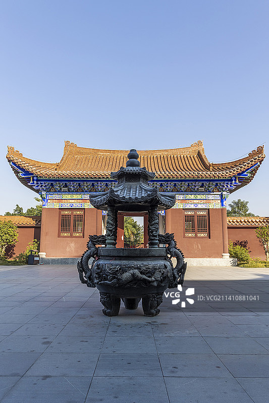 炉鼎香炉寺庙古建筑物传统建筑传统文化图片素材