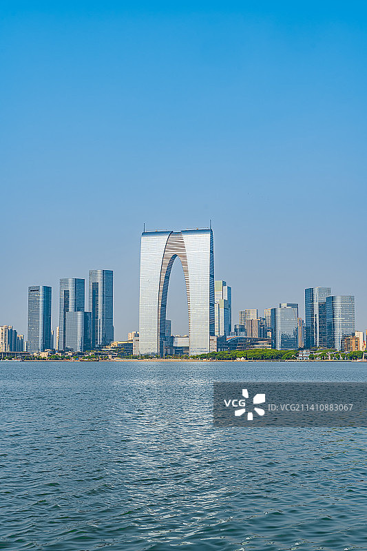 苏州金鸡湖城市建筑图片素材