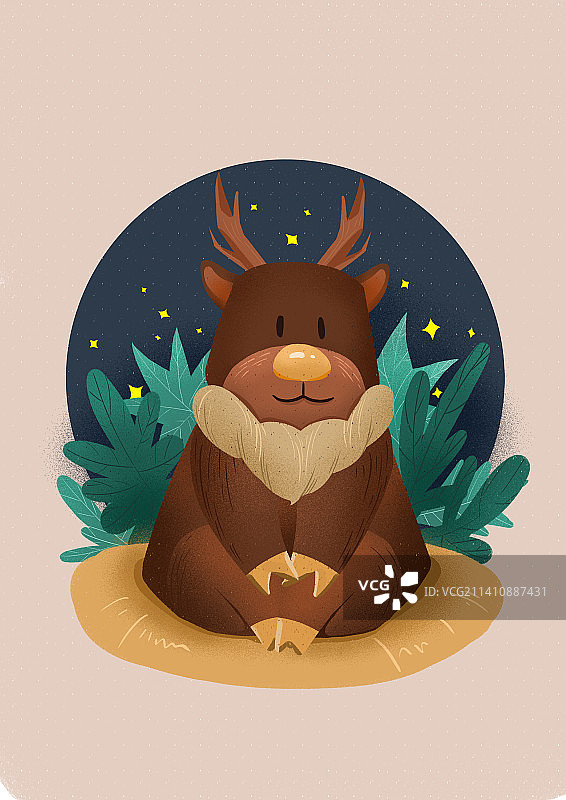 圣诞驯鹿图片素材