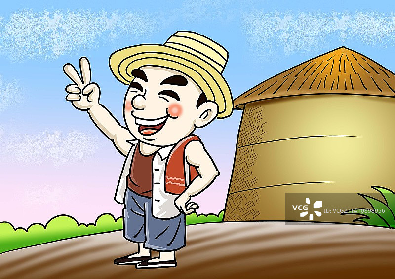 丰收节农民迎来大丰收图片素材