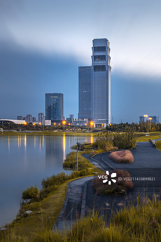 四川成都天府新区的高楼大厦图片素材
