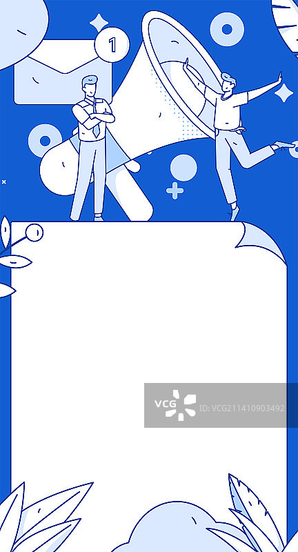 公告模板矢量创意扁平插画图片素材