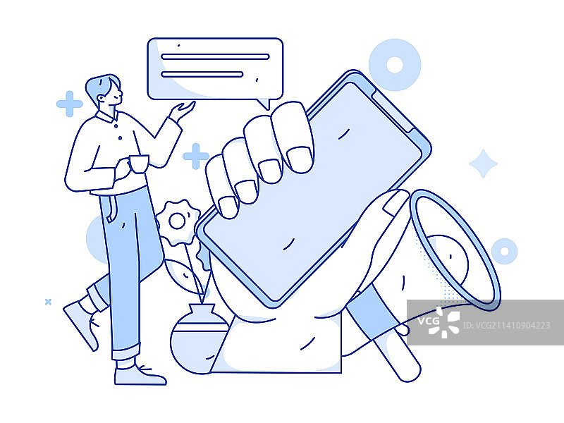 公告模板矢量创意扁平插画图片素材