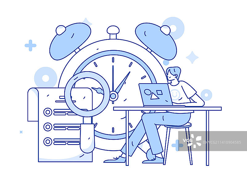 求职面试的人员扁平矢量概念运营插画图片素材