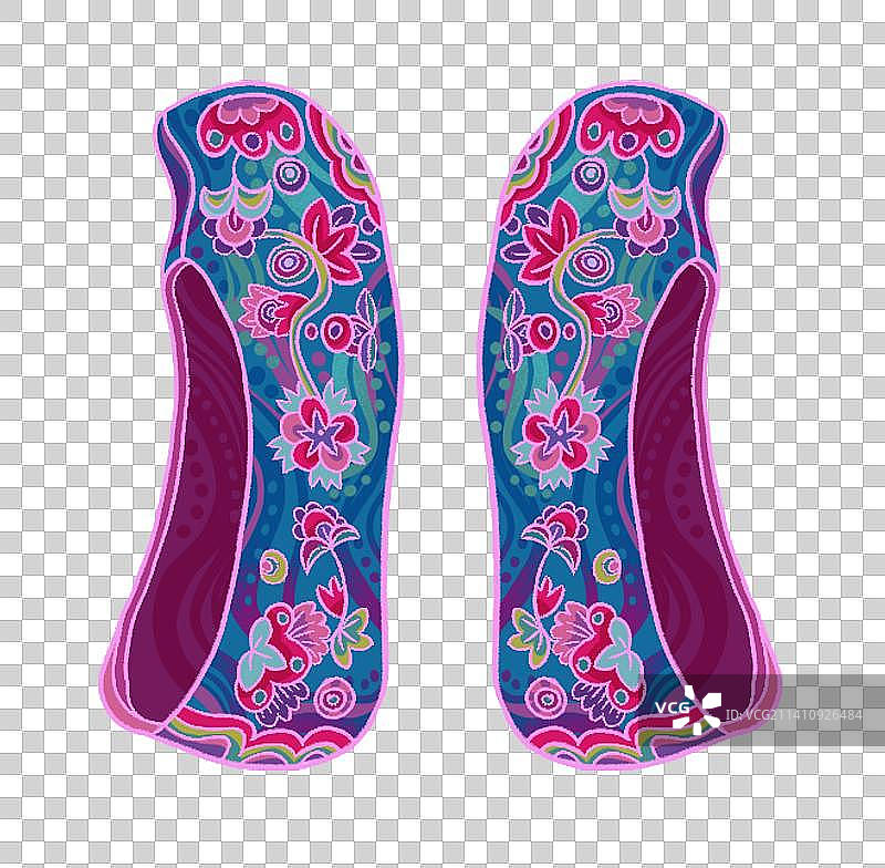 绣花鞋图片素材