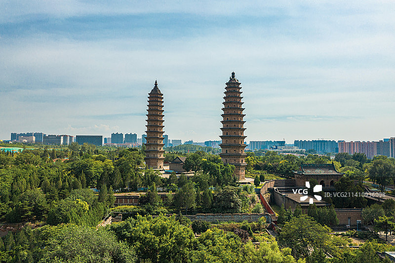太原永柞寺双塔图片素材