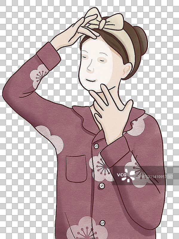 面膜女图片素材