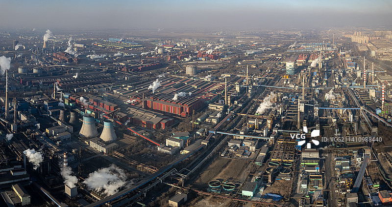 鞍钢全景航拍图片素材