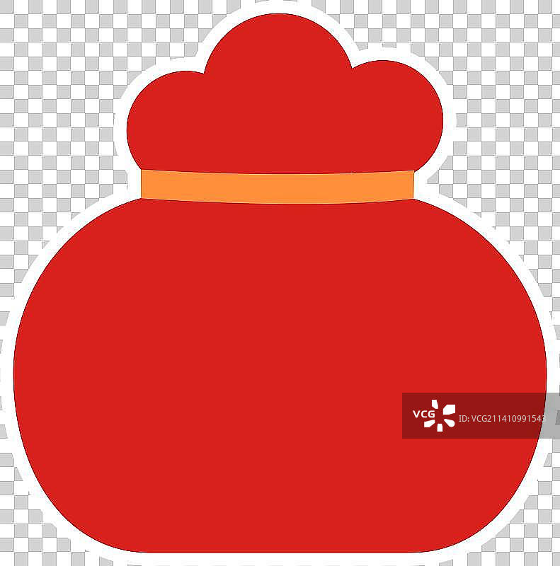 福袋新年贴纸插画设计元素，钱袋子IP形象设计可爱卡通，新年春节除夕小年元旦贴纸表情包图片素材