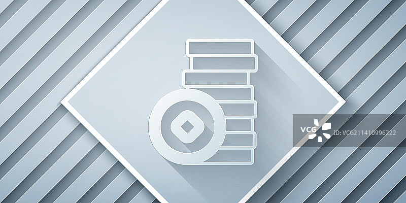 剪纸风人民币符号图标图片素材