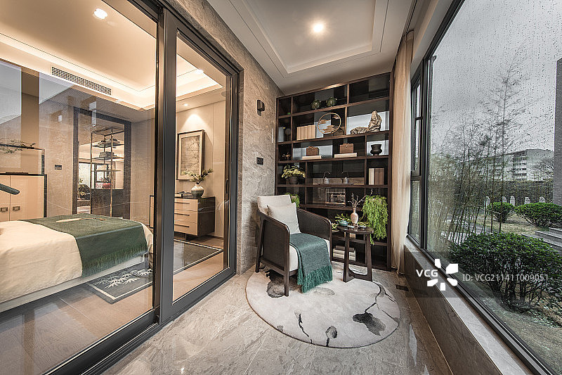 样板间卧室阳台图片素材