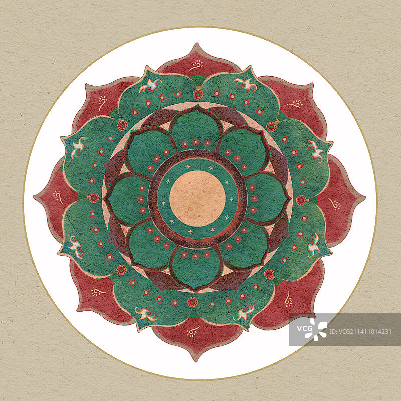 敦煌莲花纹图片素材