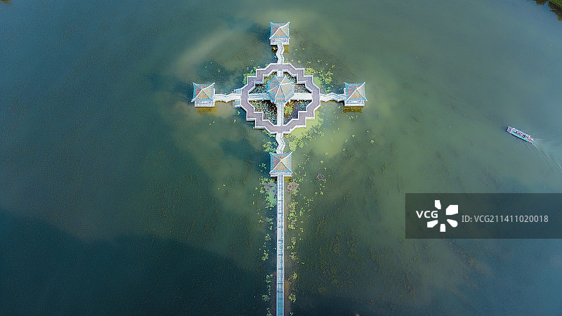 航拍肇庆七星湖图片素材