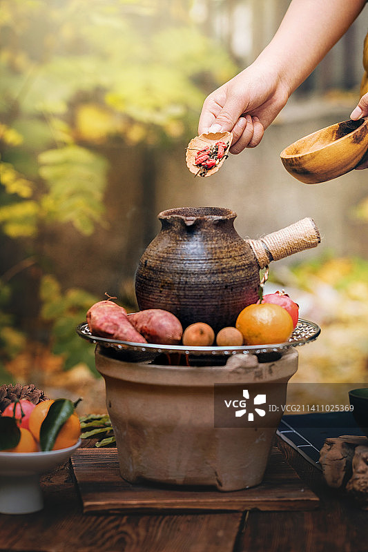 围炉煮茶图片素材