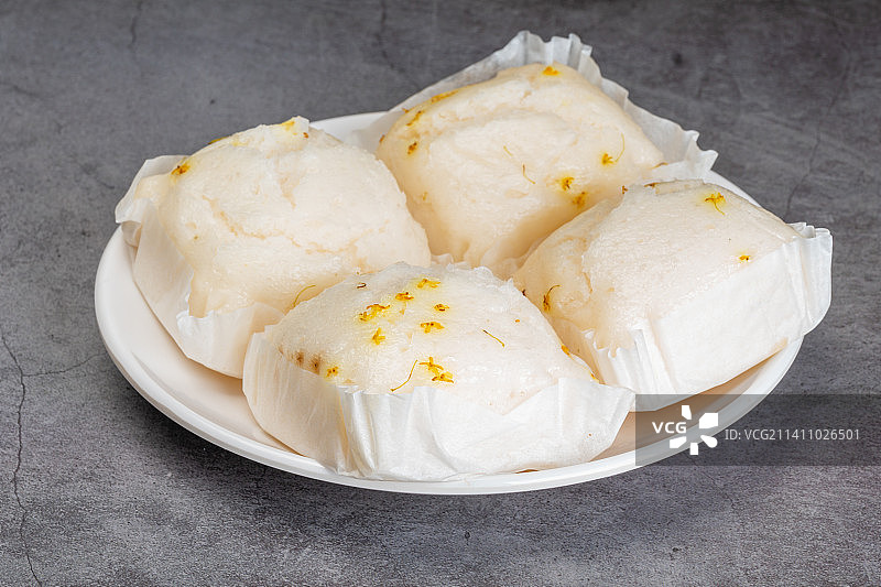 糯米桂花糕，小吃点心桂花发糕米糕图片素材