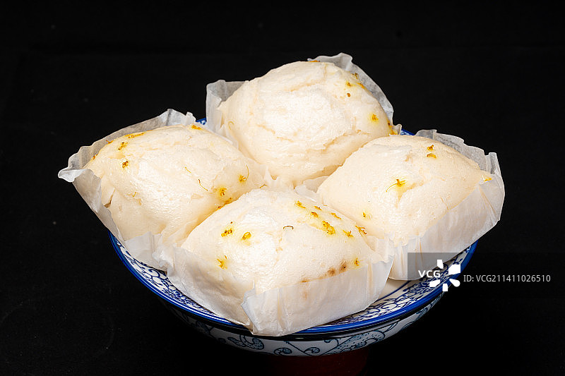 糯米桂花糕，小吃点心桂花发糕米糕图片素材