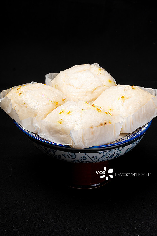 糯米桂花糕，小吃点心桂花发糕米糕图片素材