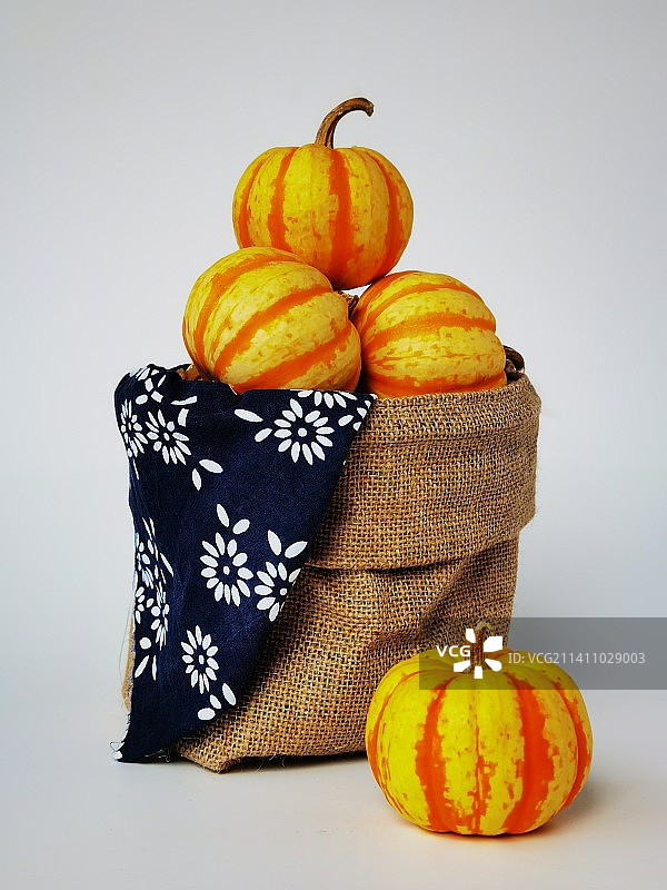 贝贝迷你小南瓜小金瓜(原图)｜静物白底图图片素材