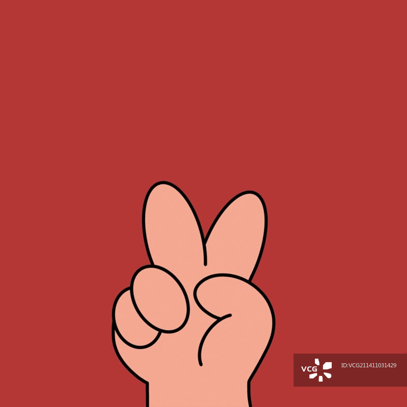 比耶棒剪刀手表情图片素材