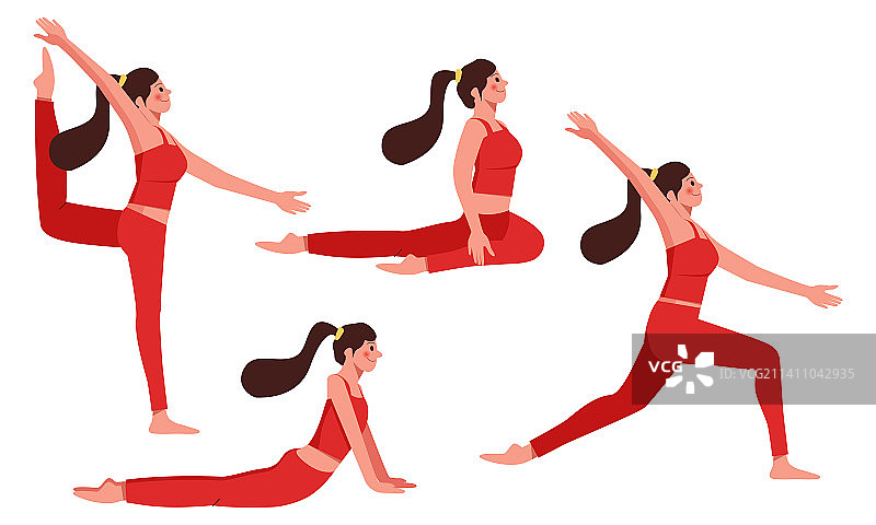 做瑜伽的女生图片素材