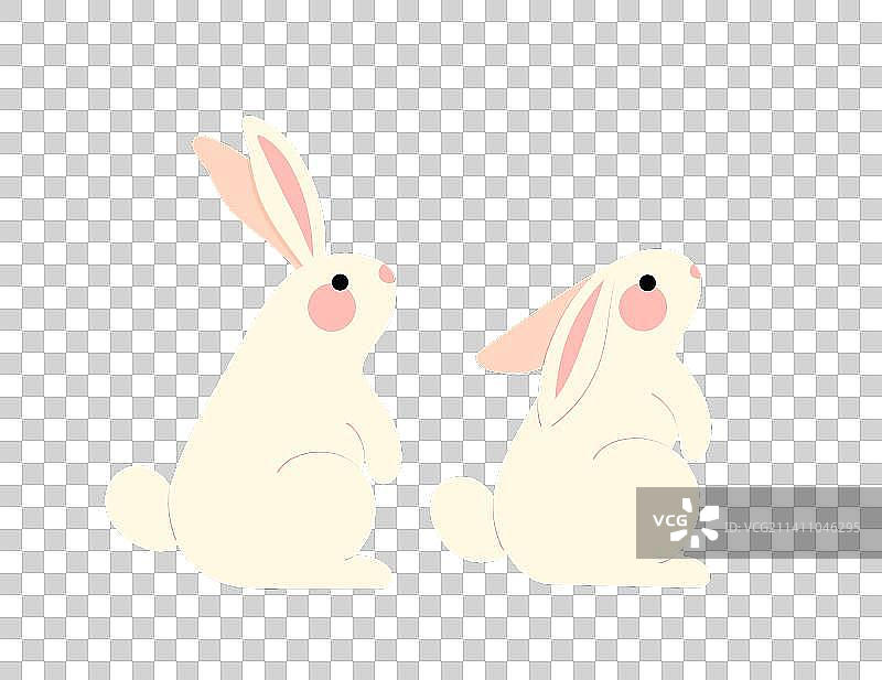 简约卡通动物小兔子图片素材