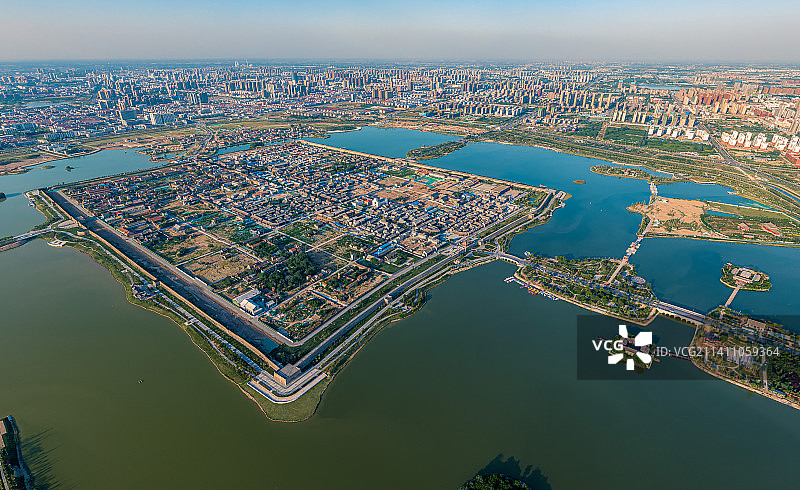 航拍商丘古城图片素材