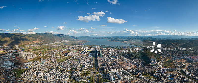 云南省红河州石屏县航拍风光图片素材