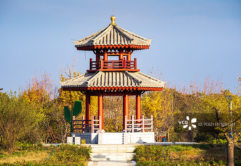 中国传统建筑-亭子图片素材