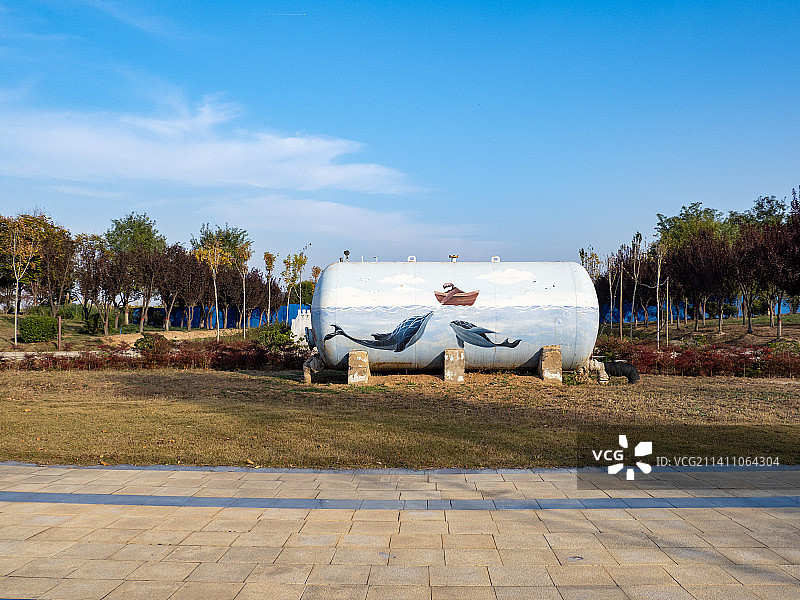 郑州荥阳生命谷公园的秋天图片素材